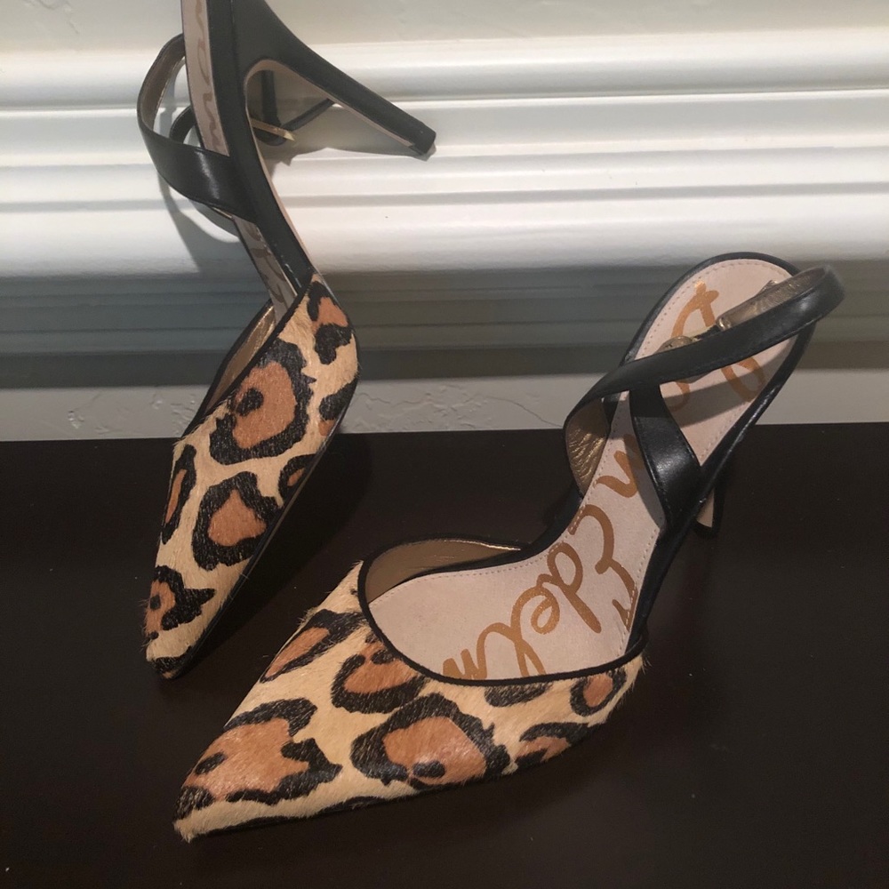 Sam Edelman real fur (calf) cheetah print heel